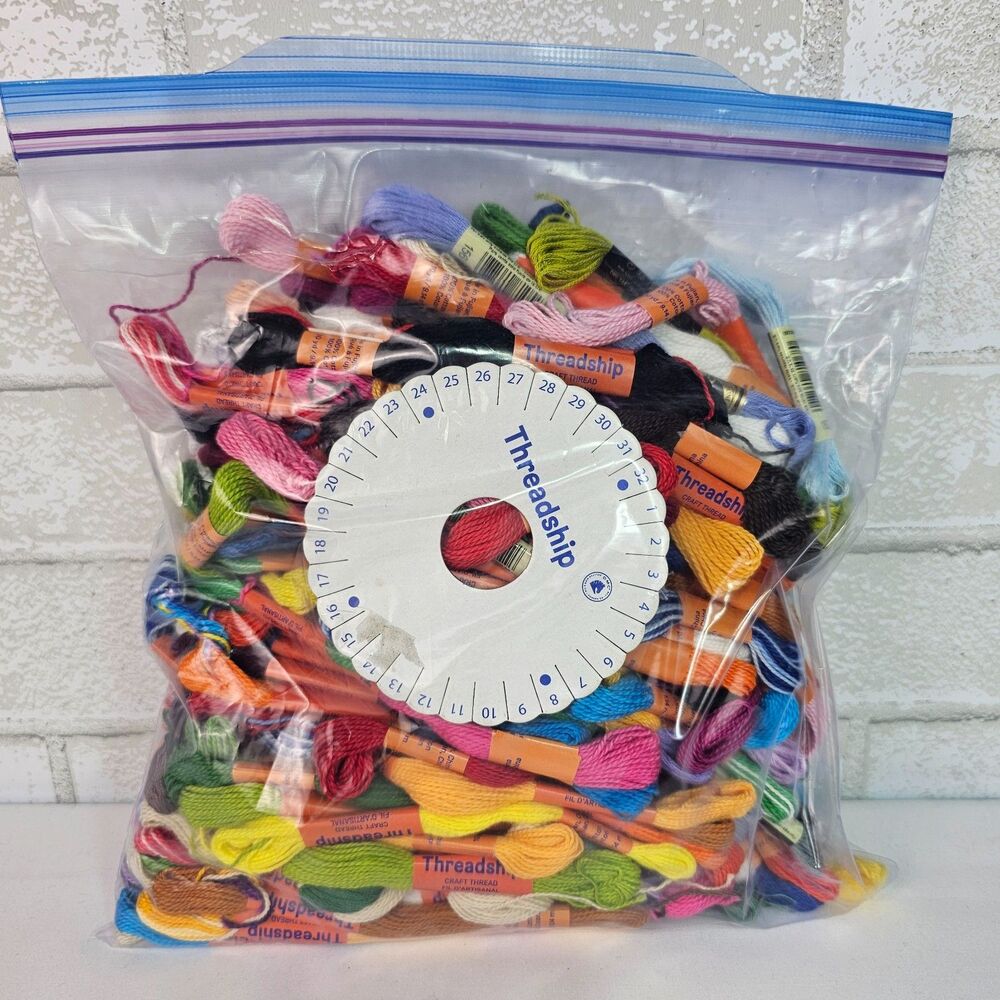 Threadship Embroidery Floss Bundle Mixed Colors Friendship Bracelet Craft Lot